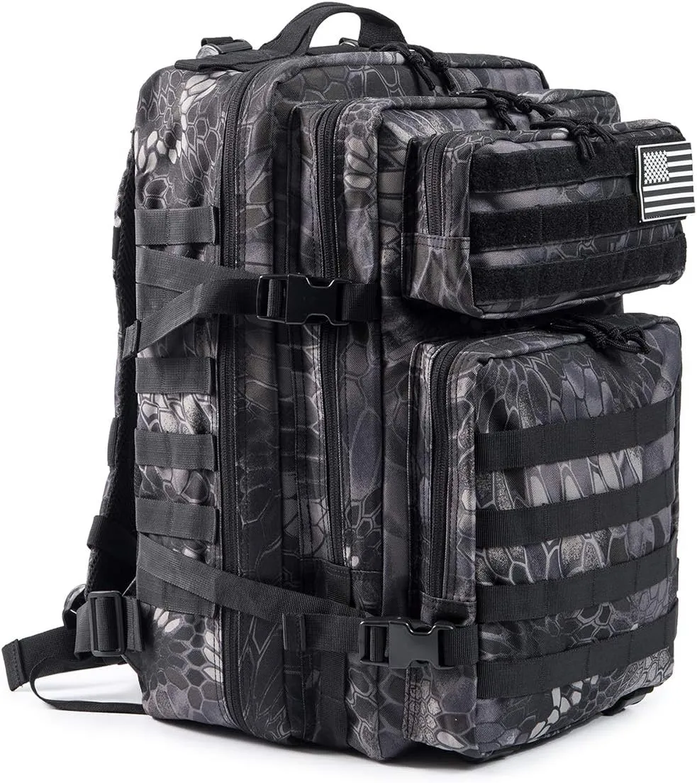 QT&QY 45L Military Tactical Backpacks Molle Army Assault Pack 3 Day Bug Out Bag Hiking Treeking Rucksack…