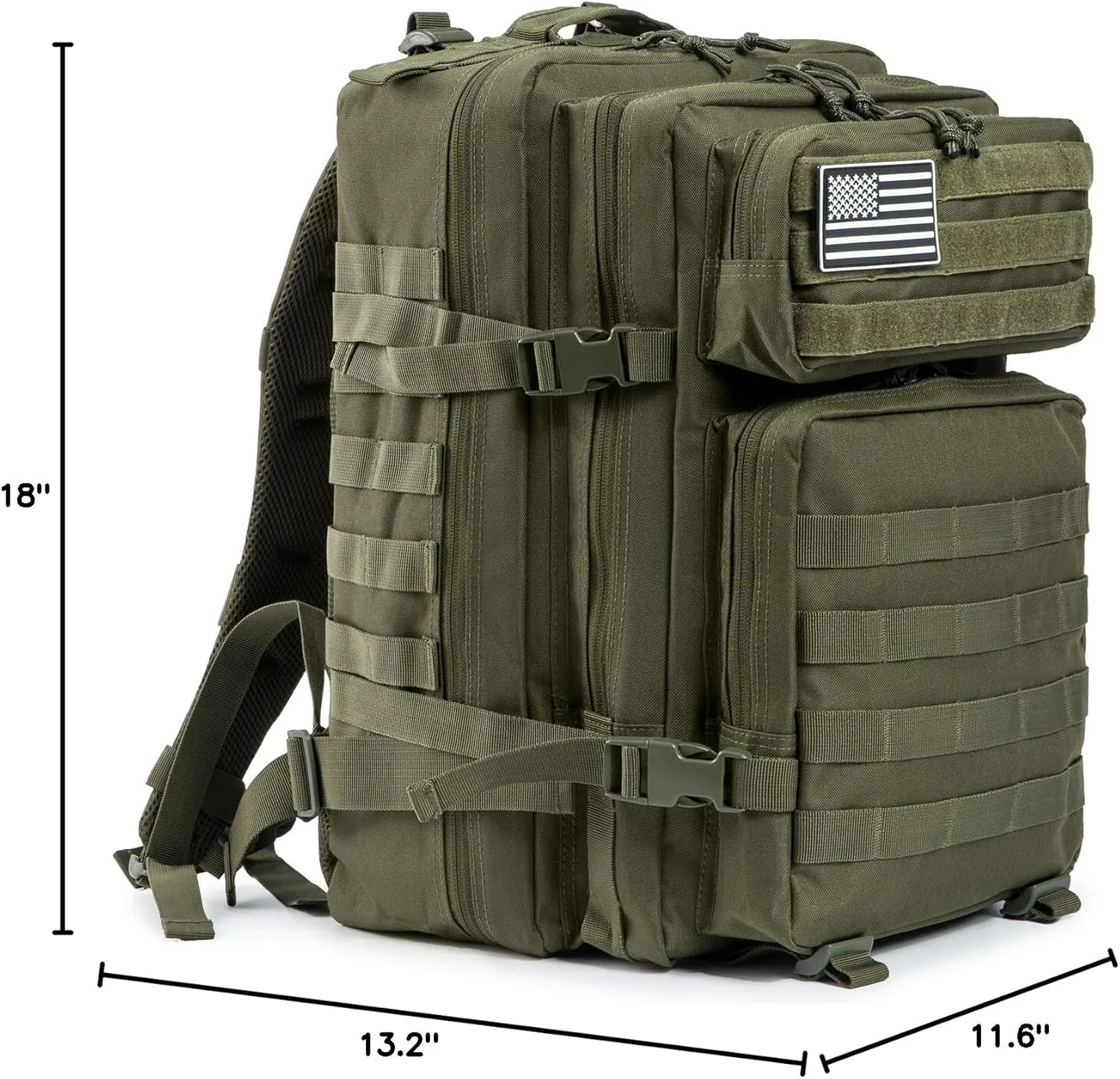 QT&QY 45L Military Tactical Backpacks Molle Army Assault Pack 3 Day Bug Out Bag Hiking Treeking Rucksack…