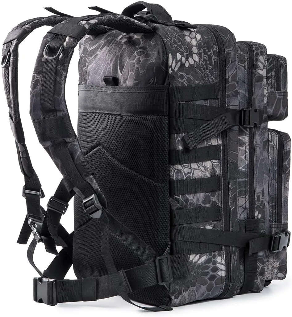 QT&QY 45L Military Tactical Backpacks Molle Army Assault Pack 3 Day Bug Out Bag Hiking Treeking Rucksack…