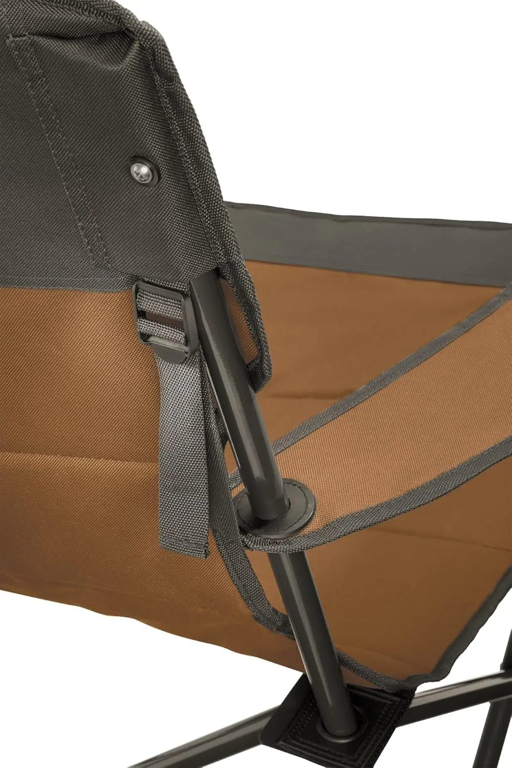 Quilted Low Camping Chair with Padded Seat and Back for Camping/Hiking/Backpacking Made by Caddis Sports (Low Chair (Brown))