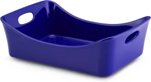 Rachael Ray Stoneware 9-Inch x 13-Inch Lasagna Lover Baker & Roaster, Blue