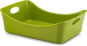 Rachael Ray Stoneware 9-Inch x 13-Inch Lasagna Lover Baker & Roaster, Green