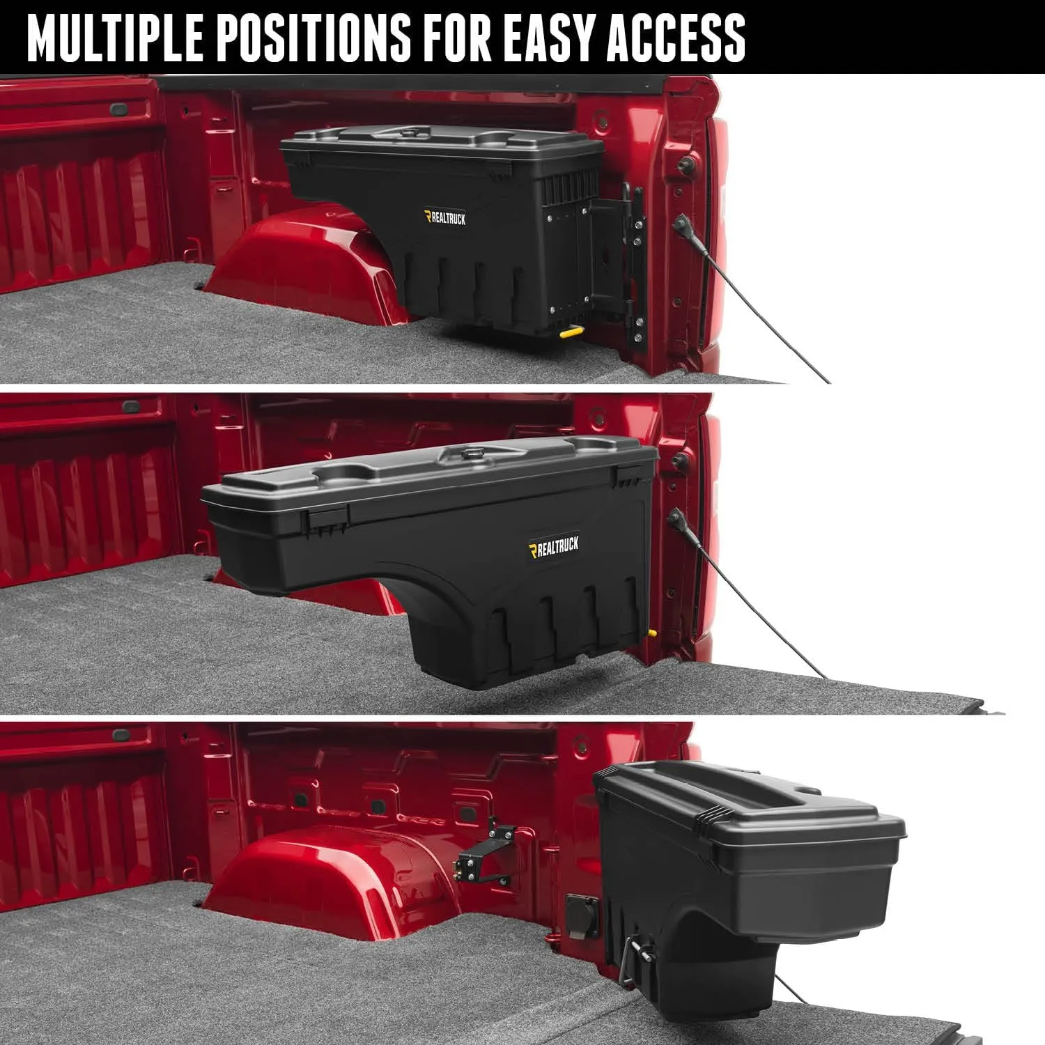 RealTruck UnderCover SwingCase Truck Bed Storage Box | SC105P | Fits 2020 - 2025 Chevy/GMC Silverado/Sierra 2500/3500HD Passenger Side