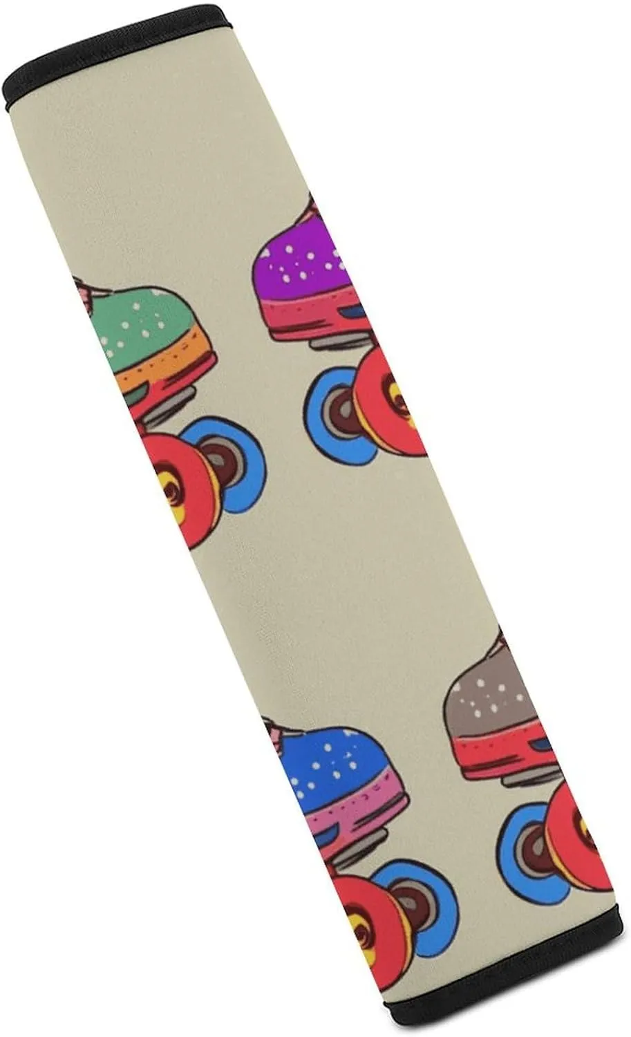 Retro Colorful Roller Skates Auto Seat Belt Cover 1PCS Universal Car Seat Belt Shoulder Protector Pad, Protect Your Shoulders and Neck for Car Seat Belt, Shoulder Bag, Backpack