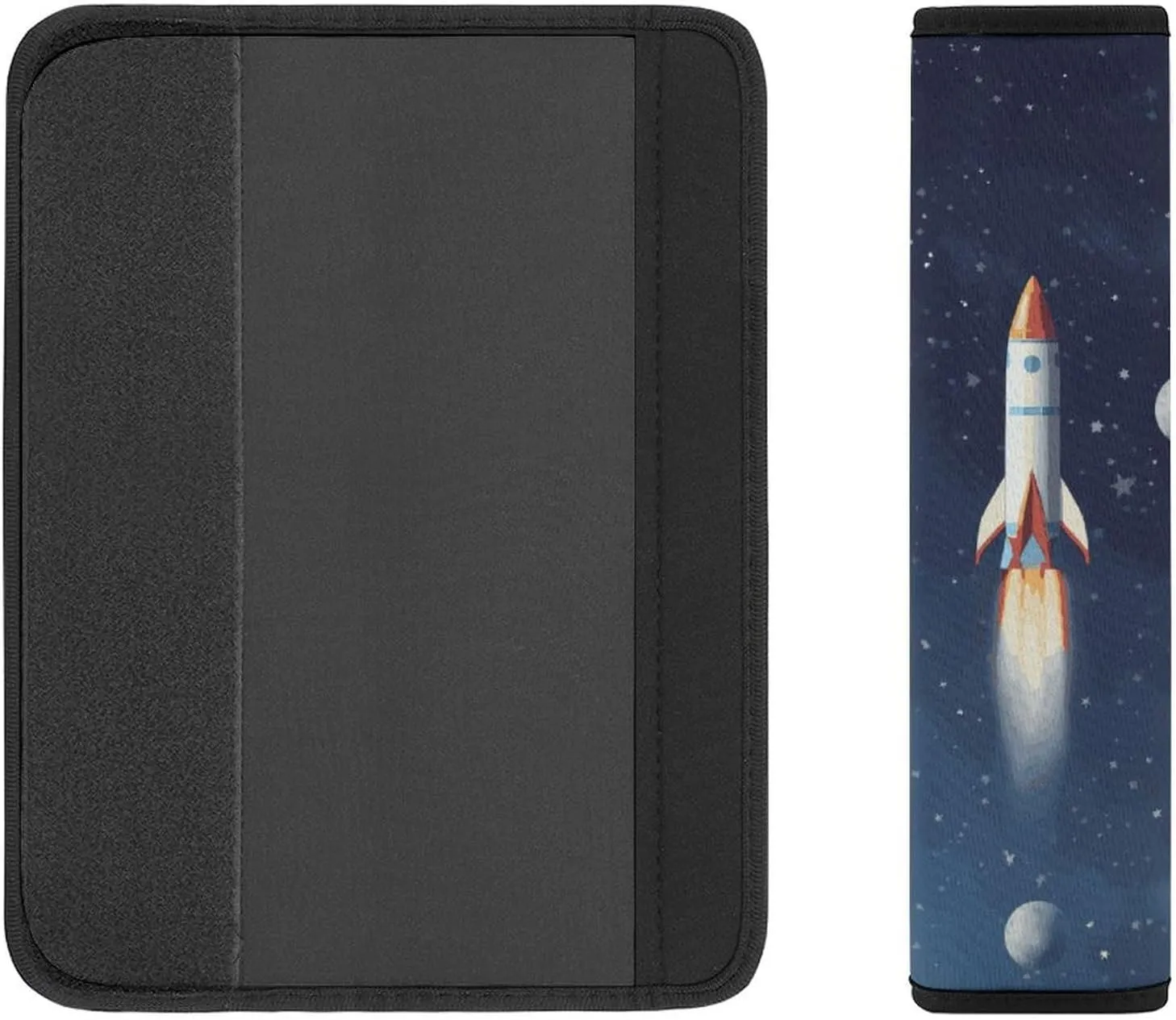 Rocket in Space Auto Seat Belt Cover 1PCS Universal Car Seat Belt Shoulder Protector Pad, Protect Your Shoulders and Neck for Car Seat Belt, Shoulder Bag, Backpack