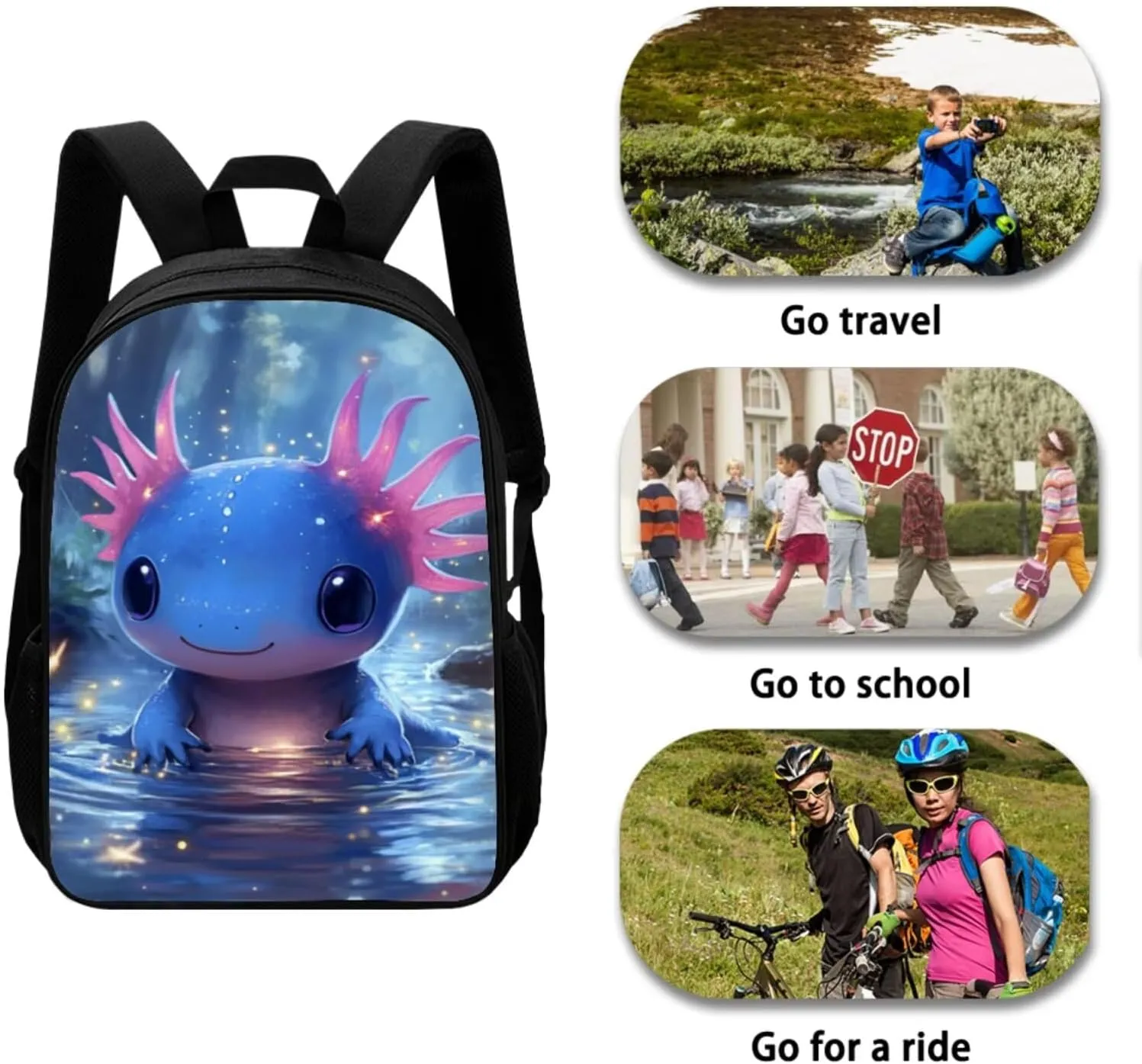 Rose Wolf Cool Backpacks for Boys Backpack with Lunch Box Pencil Case Water Cup Cover 17 Inch Large Capacity Kids Bookbag for Boys Elementary School bags 4 Pcs Hiking Daypacks