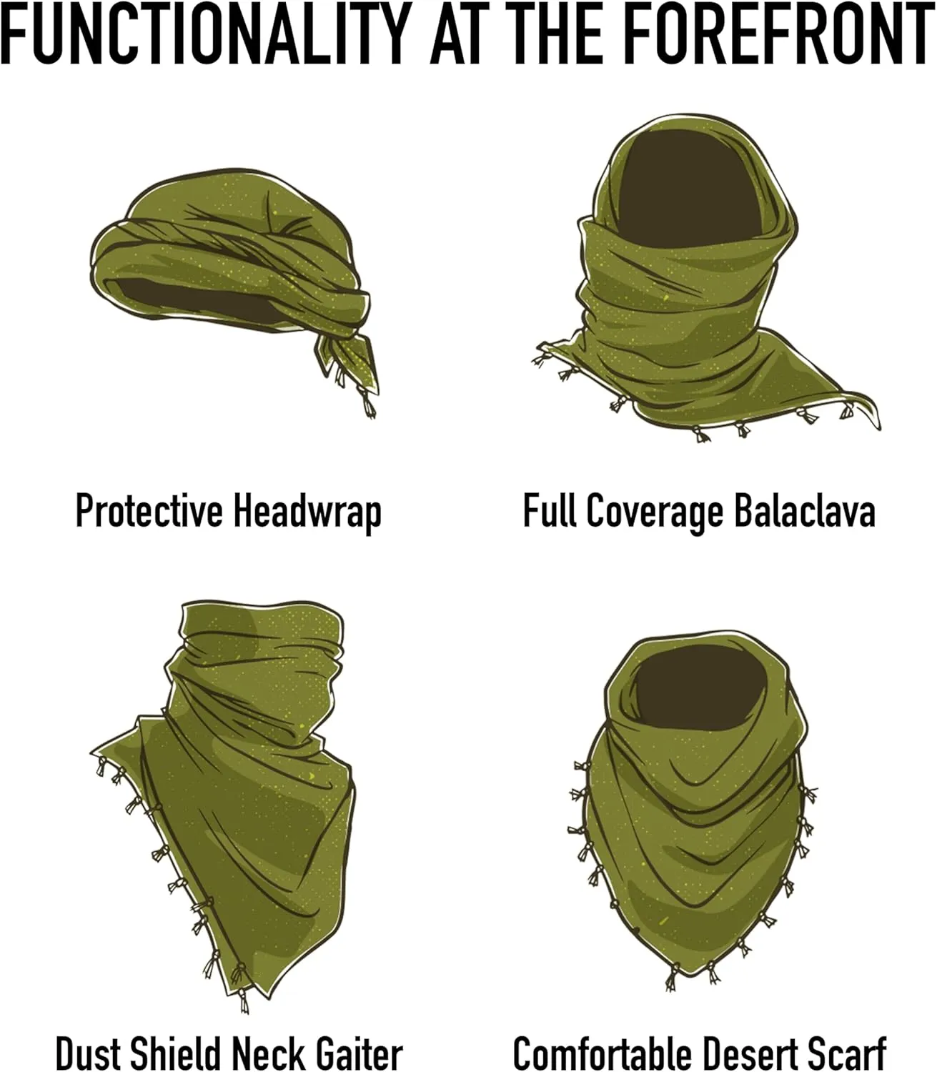 Rothco Shemagh Tactical Desert Keffiyeh Scarf
