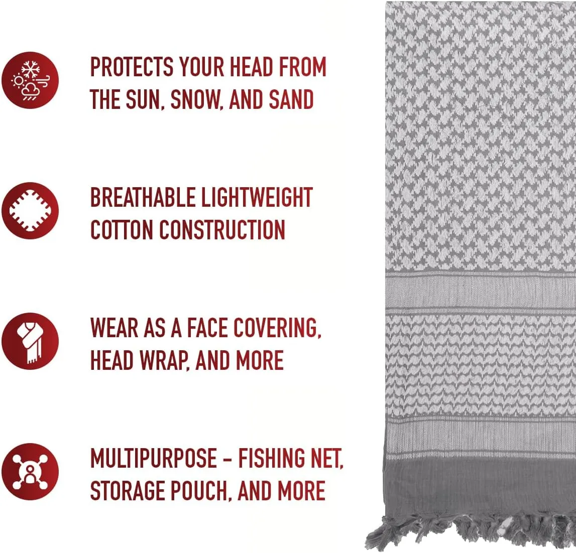 Rothco Shemagh Tactical Desert Keffiyeh Scarf
