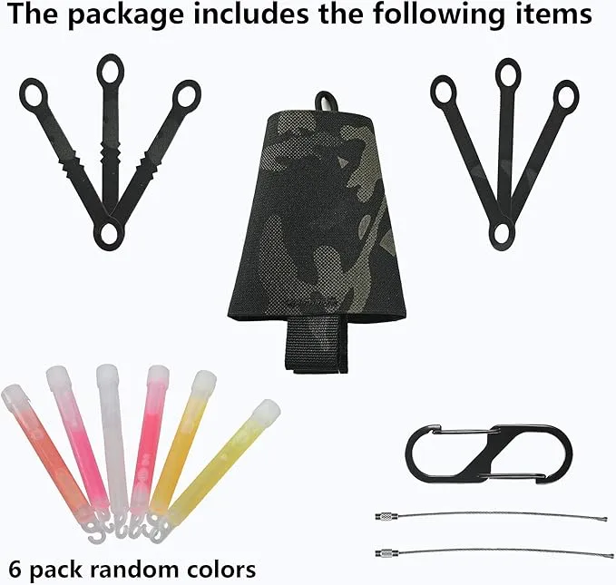 SABADO Tactical Chem Lights with Holders and Carabiner Clip, 6 Ultra Bright Glow Sticks with 12 Hour Duration for Camping Fishing and Hunting