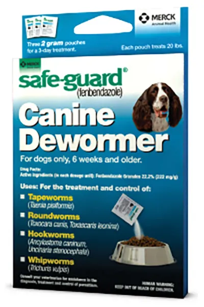 Safe-Guard - Canine Dewormer - Three pouches