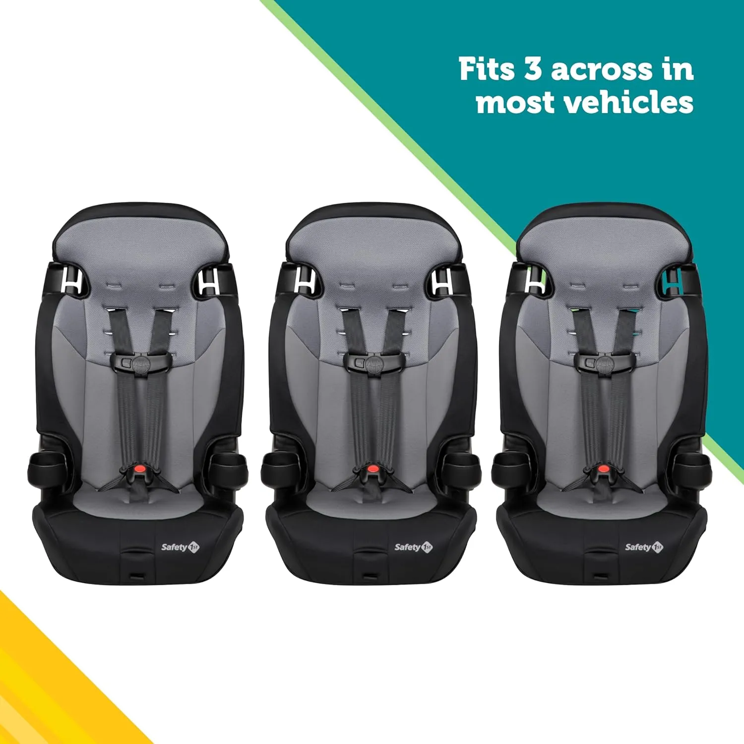 Safety 1st Grand 2-in-1 Booster Car Seat, Forward Facing Car Seat with Harness, High Back Booster Seat for Car, 30-65 Pounds and Belt-Positioning Booster, Car Seats, 40-100 Pounds, Sunrise Coral
