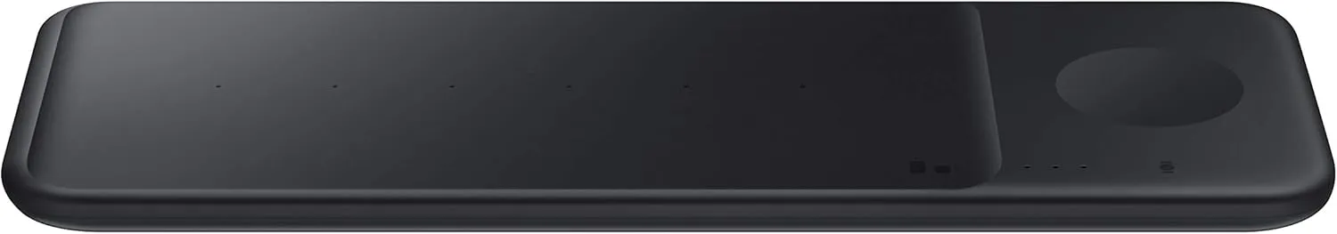 Samsung Electronics Wireless Charger Trio, Qi Compatible - Charge up to 3 Devices at Once - for Galaxy Phones, Buds, Watches, and Apple iPhone Devices, Black (US Version)