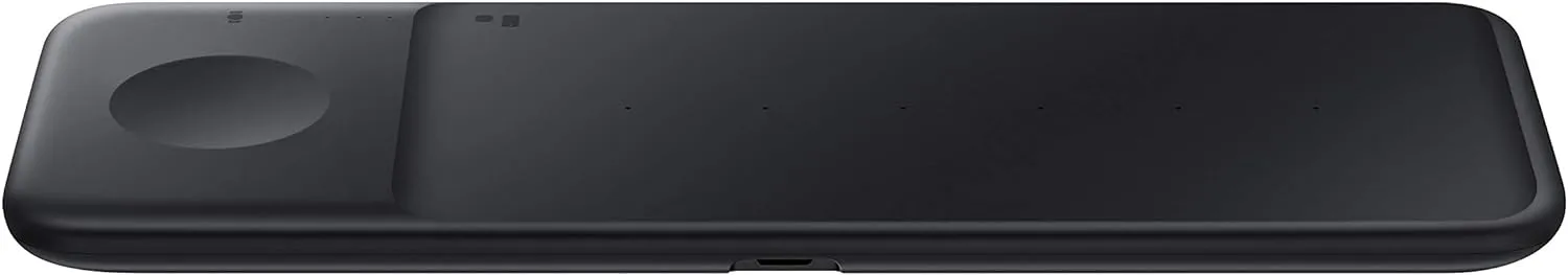 Samsung Electronics Wireless Charger Trio, Qi Compatible - Charge up to 3 Devices at Once - for Galaxy Phones, Buds, Watches, and Apple iPhone Devices, Black (US Version)