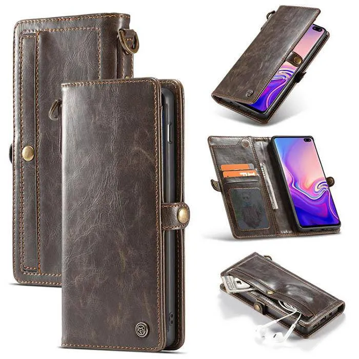 Samsung  Wallet Magnetic Case With Wrist Strap Detachable 2 in 1 Back Cover