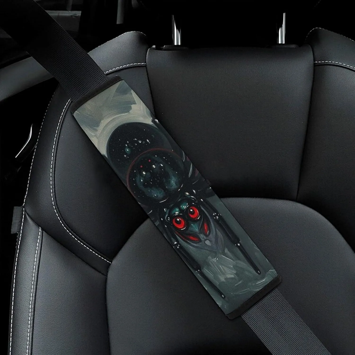 Scary Spider Auto Seat Belt Cover 2PCS Universal Car Seat Belt Shoulder Protector Pad, Protect Your Shoulders and Neck for Car Seat Belt, Shoulder Bag, Backpack