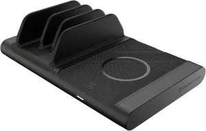 Scosche BLKIT5-SP0 BaseLynx Qi-Certified Modular Customizable Wireless Charging Station Compatible with All Qi, Power Delivery 3.0, Standard USB-C & USB-A Devices