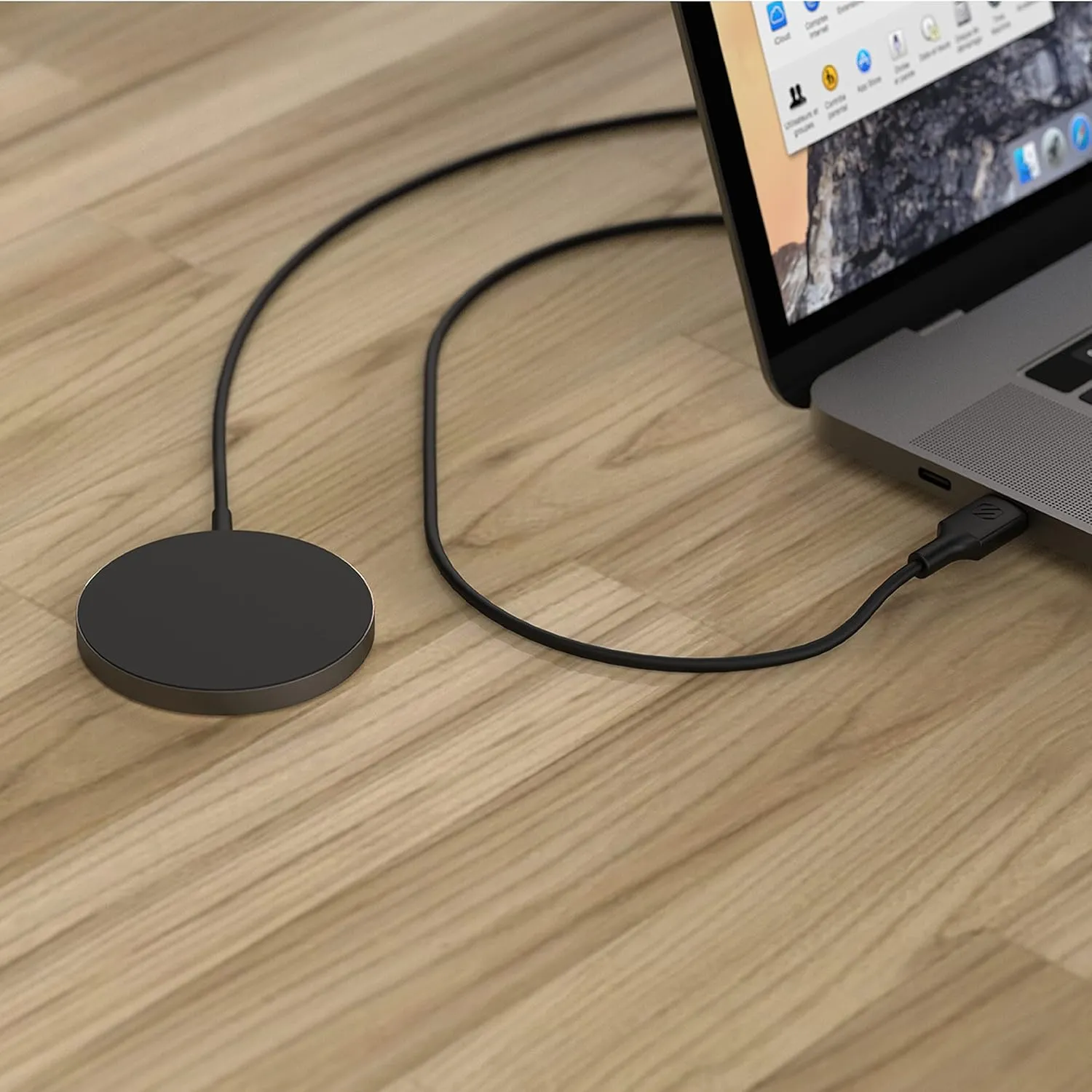 Scosche MSQP Magnetic Wireless Phone Charger, MagSafe Compatible Fast Charging Pad for iPhone 12, 13 and 14, Airpods, Earbuds with Wireless Charging Cases, & other Wireless Charging Devices, Black