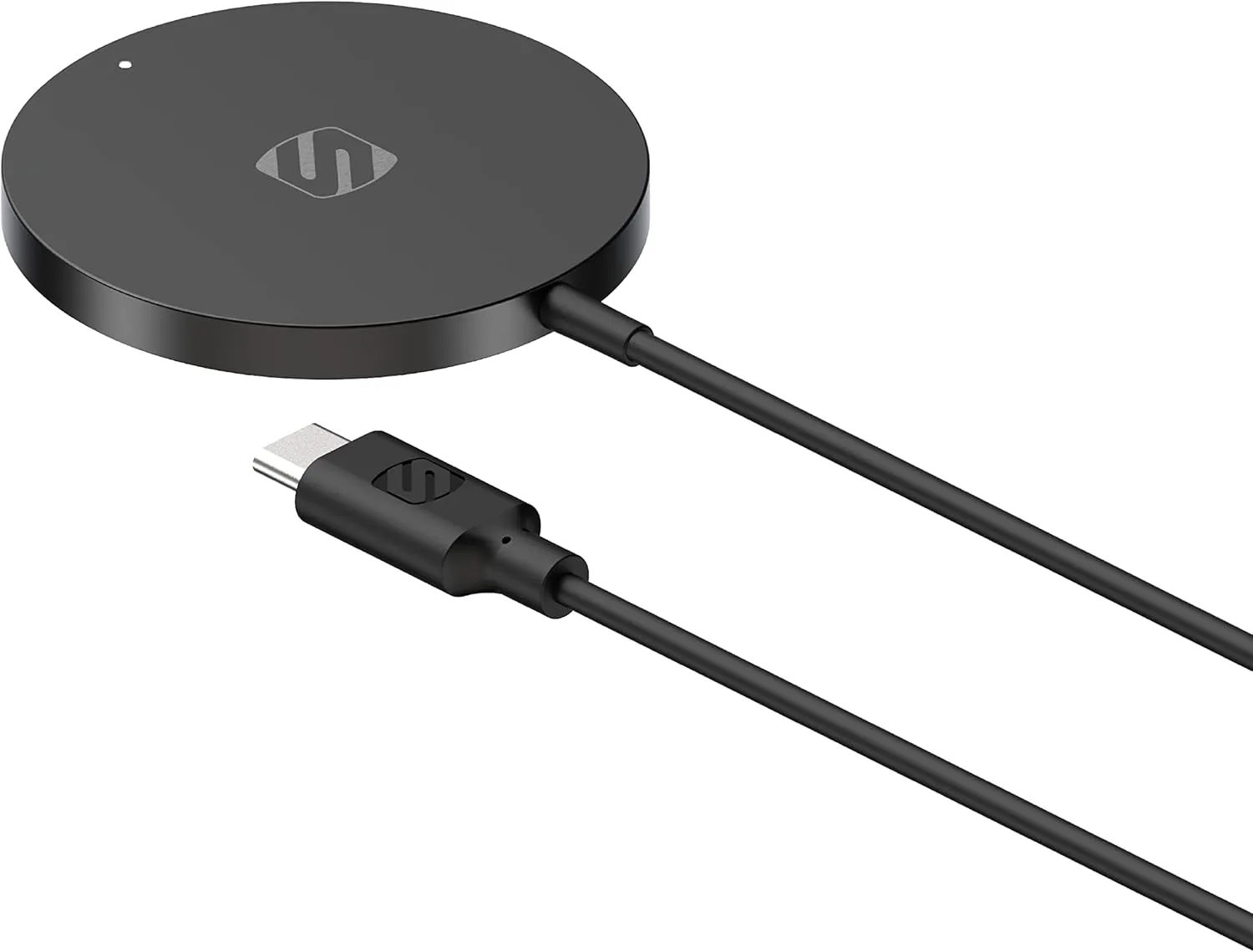 Scosche MSQP Magnetic Wireless Phone Charger, MagSafe Compatible Fast Charging Pad for iPhone 12, 13 and 14, Airpods, Earbuds with Wireless Charging Cases, & other Wireless Charging Devices, Black