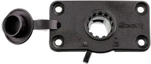 Scotty #244L-BK Locking Flush Deck Mount w/ Rain Cap (Black)