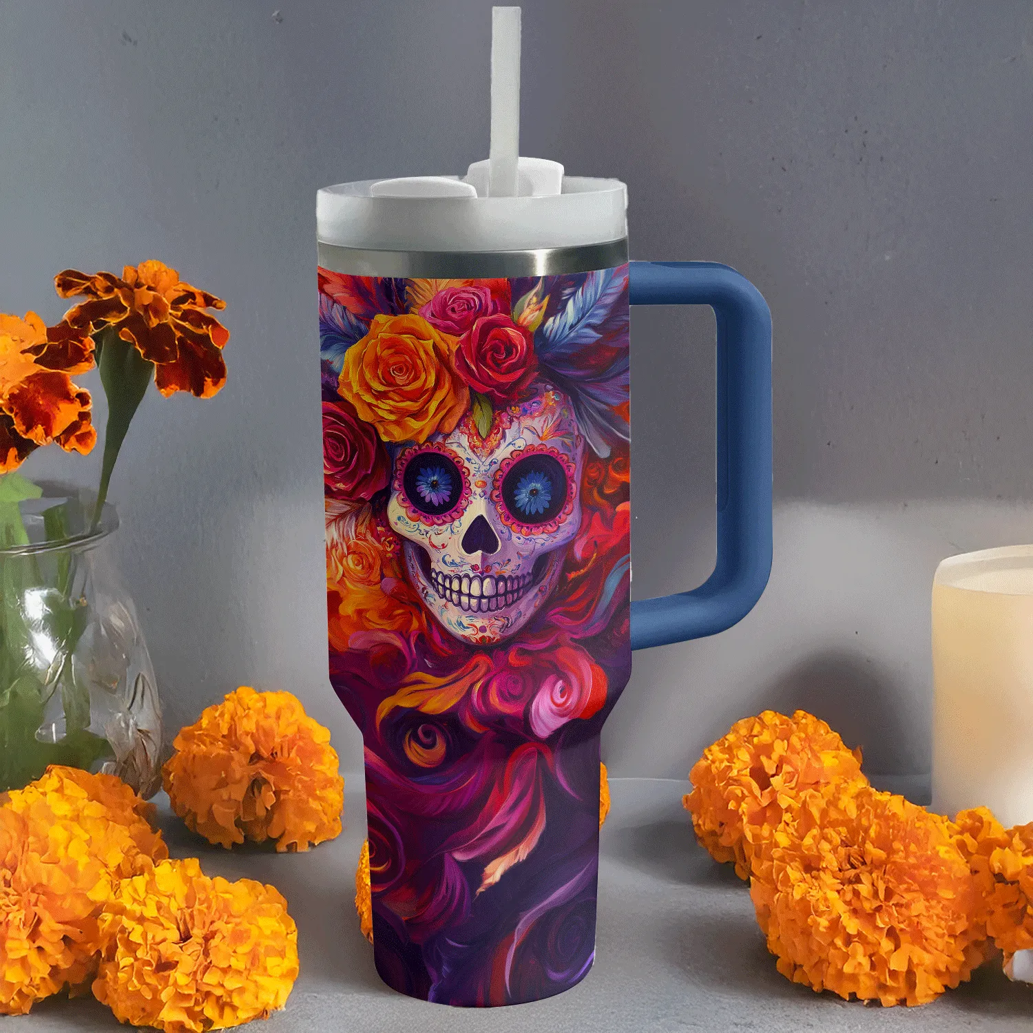 Shineful Tumbler - Fiesta Skull