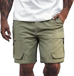 Shorts for Men Trendy Adjustable Track Regular Fit Date Belt Linen Short Shorts for Men Bungee Lightweight Cropped