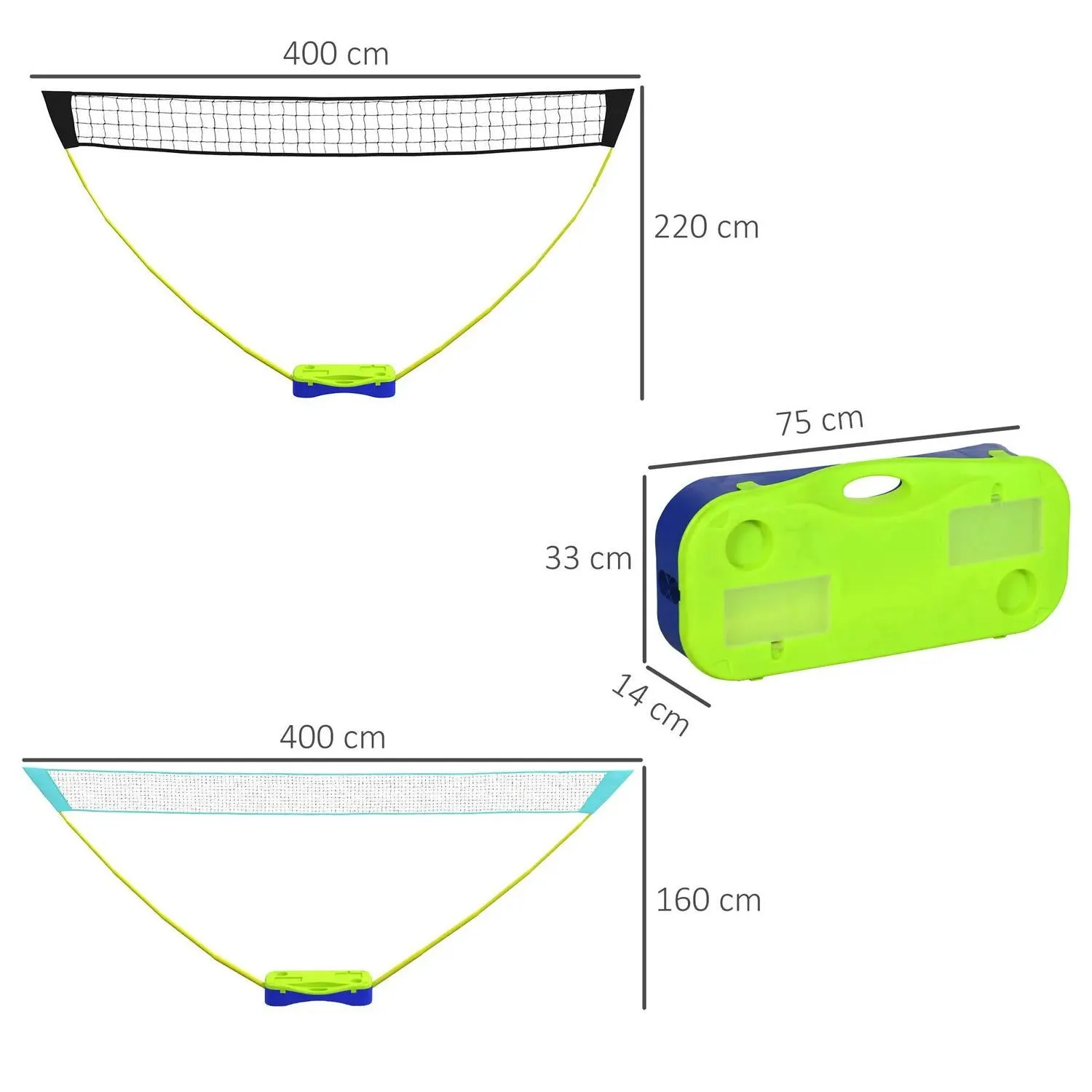 Shuttlecocks Clean-lined Rackets, Badminton Set Net Volleyball Priority shipping SPORTNOW Portable W/