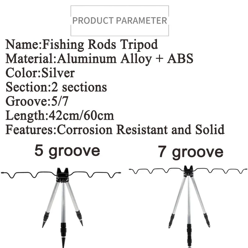 Sideny-Telescopic Bracket Holder,Sea Pole Support Frame, 3-Fold Fishing Rod Rest Base, Fishing Rod Load-Bearing, Tripod Stand