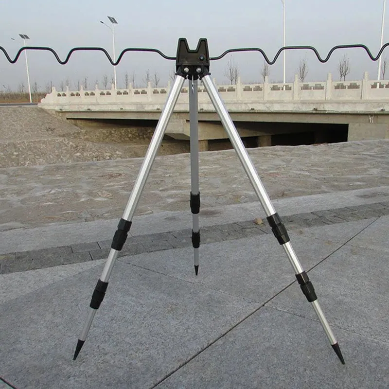 Sideny-Telescopic Bracket Holder,Sea Pole Support Frame, 3-Fold Fishing Rod Rest Base, Fishing Rod Load-Bearing, Tripod Stand