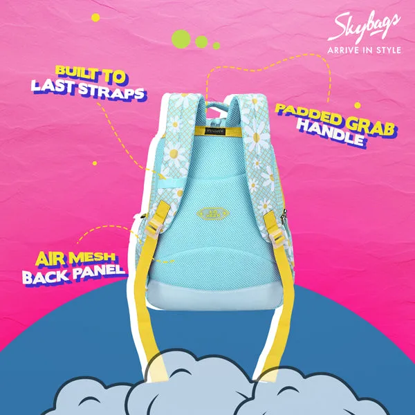 Skybags BLOOM 02 SCHOOL BACKPACK YELLOW BLUE