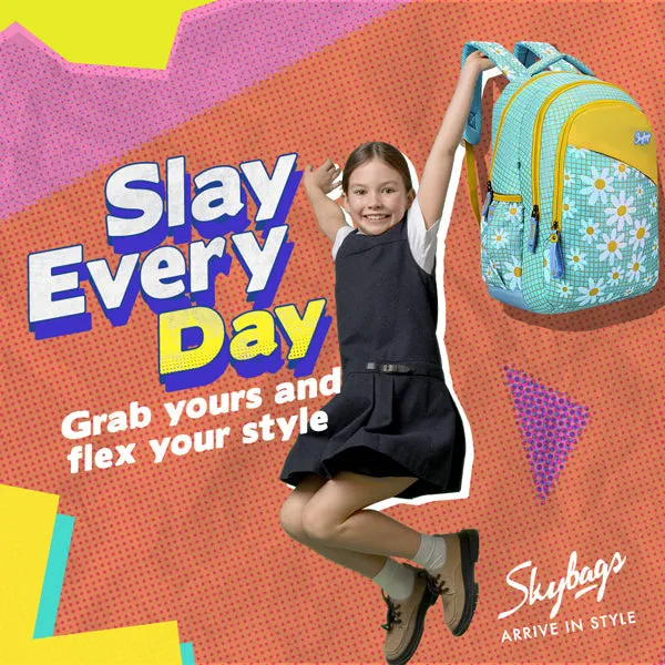 Skybags BLOOM 02 SCHOOL BACKPACK YELLOW BLUE