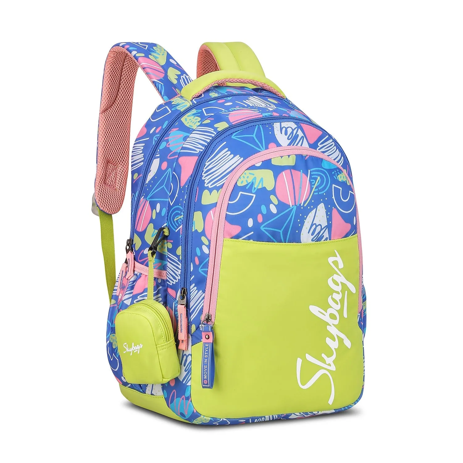 Skybags PEARL 04 SCHOOL BACKPACK LIME