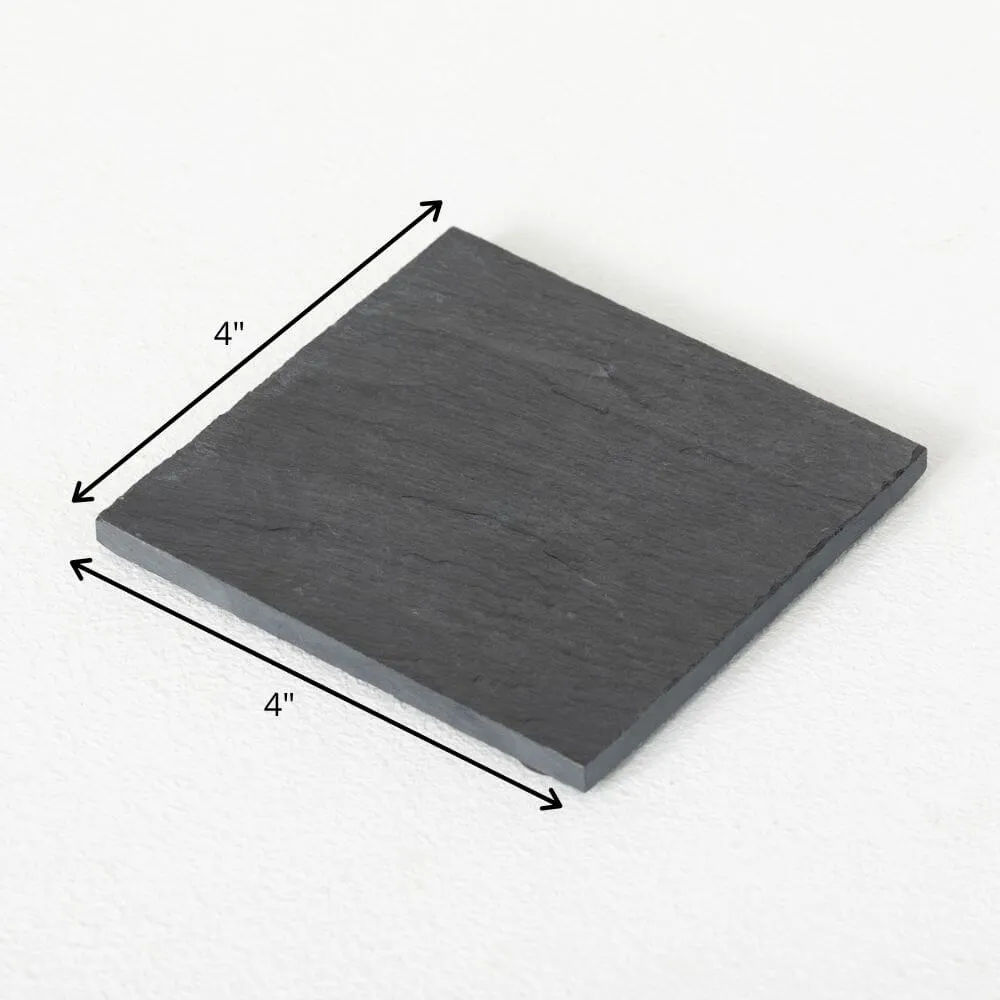 Slate Square-Cut Candle Plank - 4"