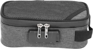 Smell Proof Bag, Portable Activated Carbon Odor Proof Case Container with Code Lock for Travel Business Trips Camping (Gray)