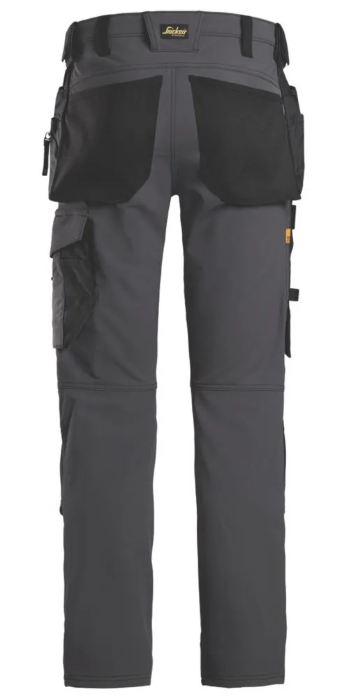 Snickers 6271 Full Stretch Trousers Steel Grey / Black 36" W 32" L