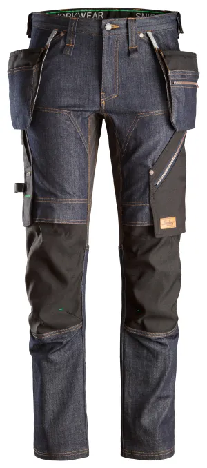 Snickers FlexiWork, Denim Work Trousers  Holster Pockets