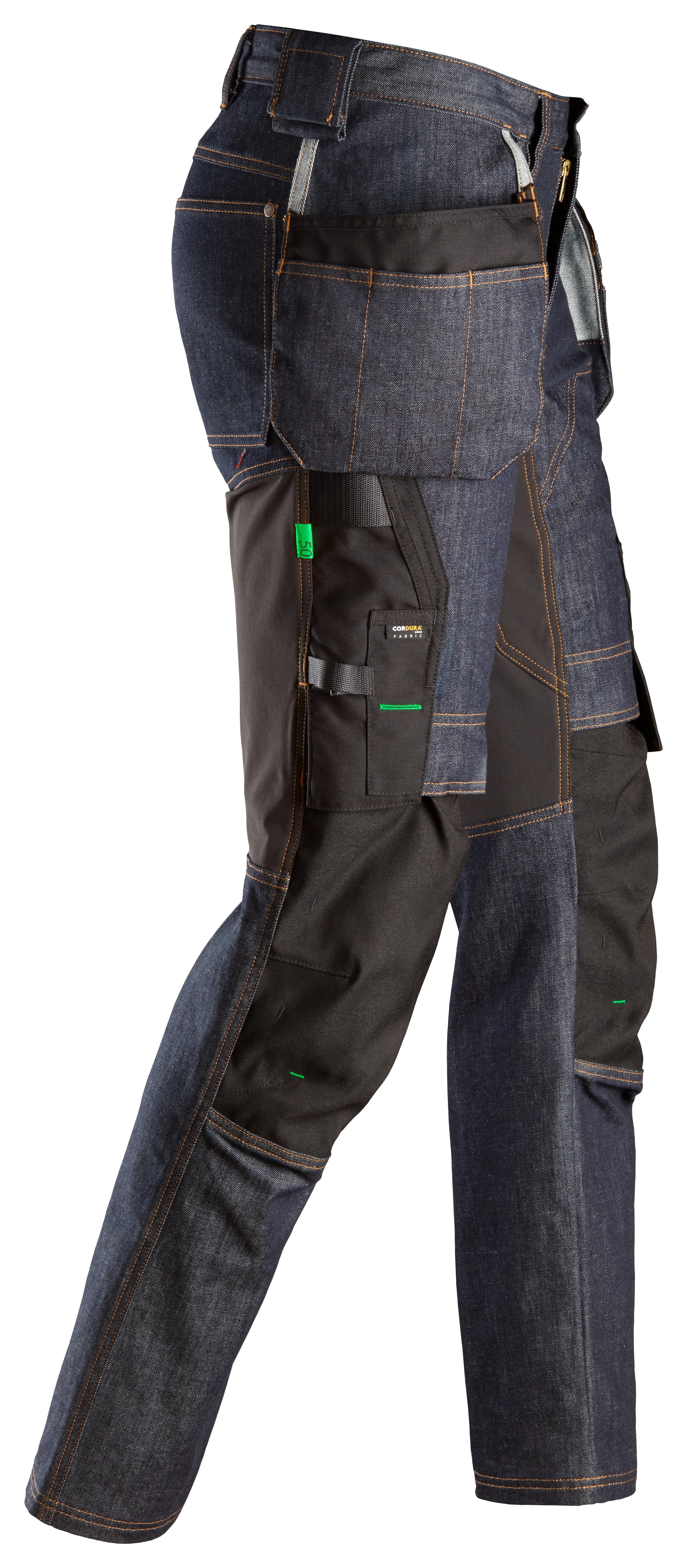 Snickers FlexiWork, Denim Work Trousers  Holster Pockets