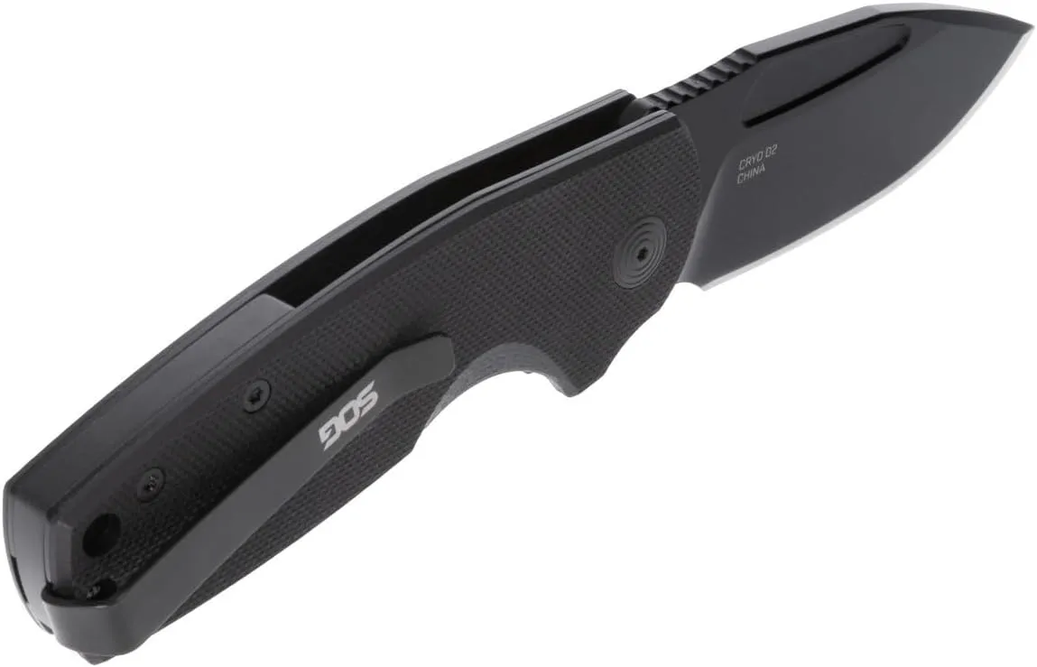 SOG Stout SJ Everyday Carry Portable Outdoor Camping Folding Knife | Ambidextrous Carry | CRYO D2 Steel Blade | Slip Joint