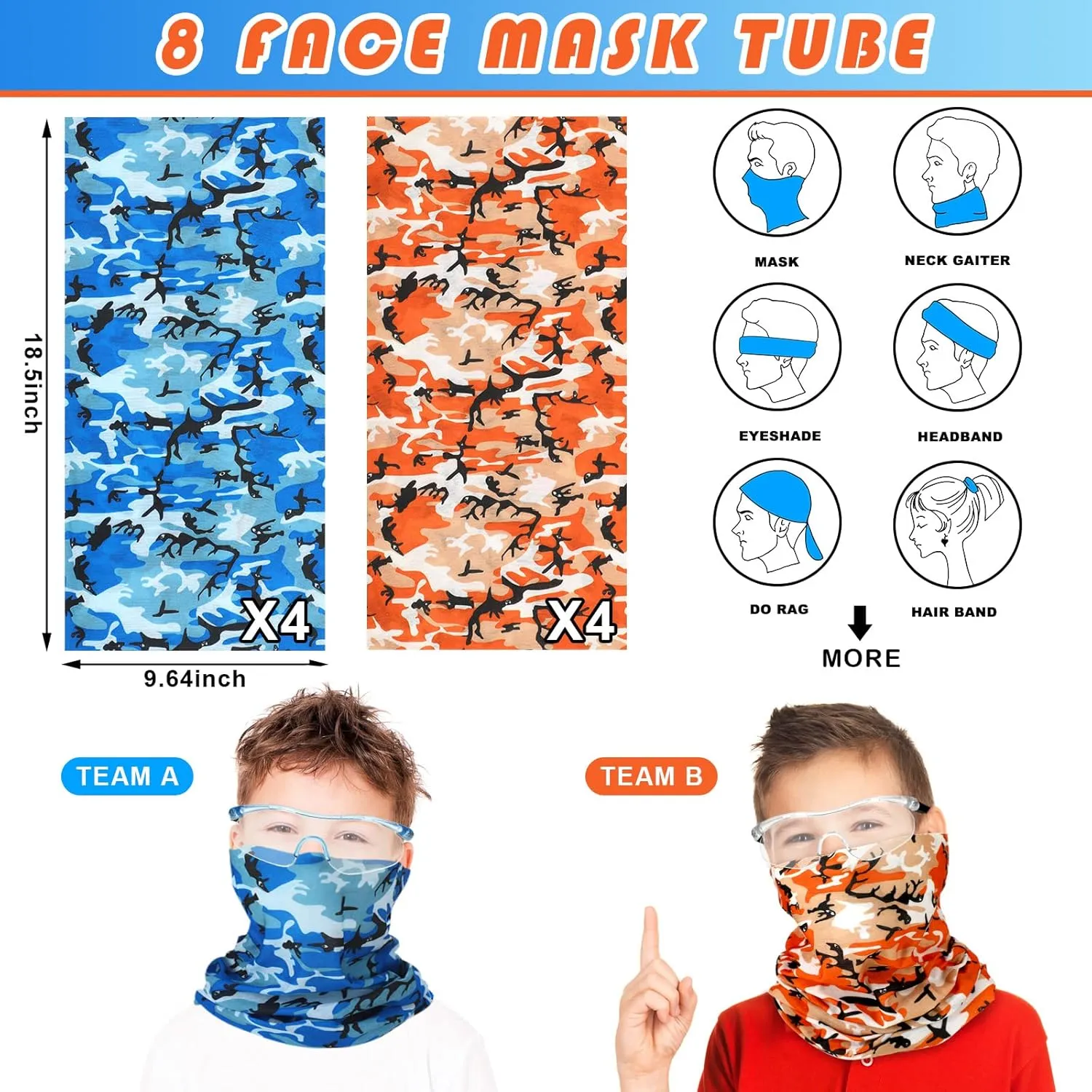 Sosation 64 Pcs Gun Party Supplies and Favors Compatible with Nerf Include Tactical Glasses Face Mask Foam Darts Wrist Ammo Holder Gun Accessories Party Favors