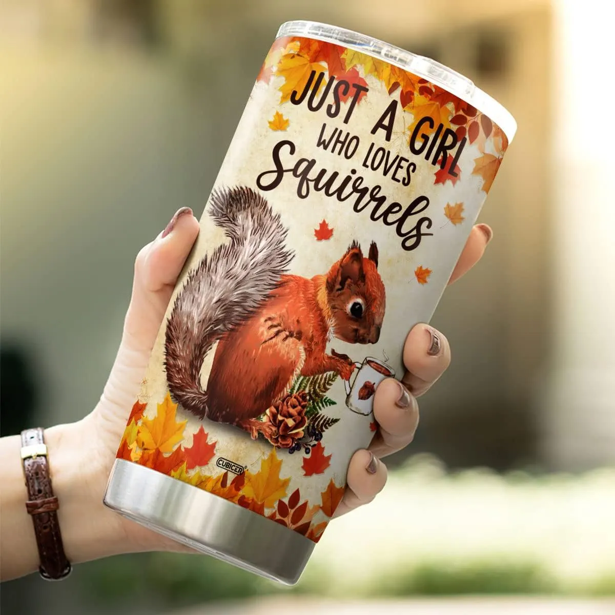 Squirrel Coffee Tumbler 20 Oz Double Walled Stainless Steel Squirrels Whisperer Mug With Lid Travel Cup Drinking Cups Gifts For Kids Birthday From Mom Dad On Christmas