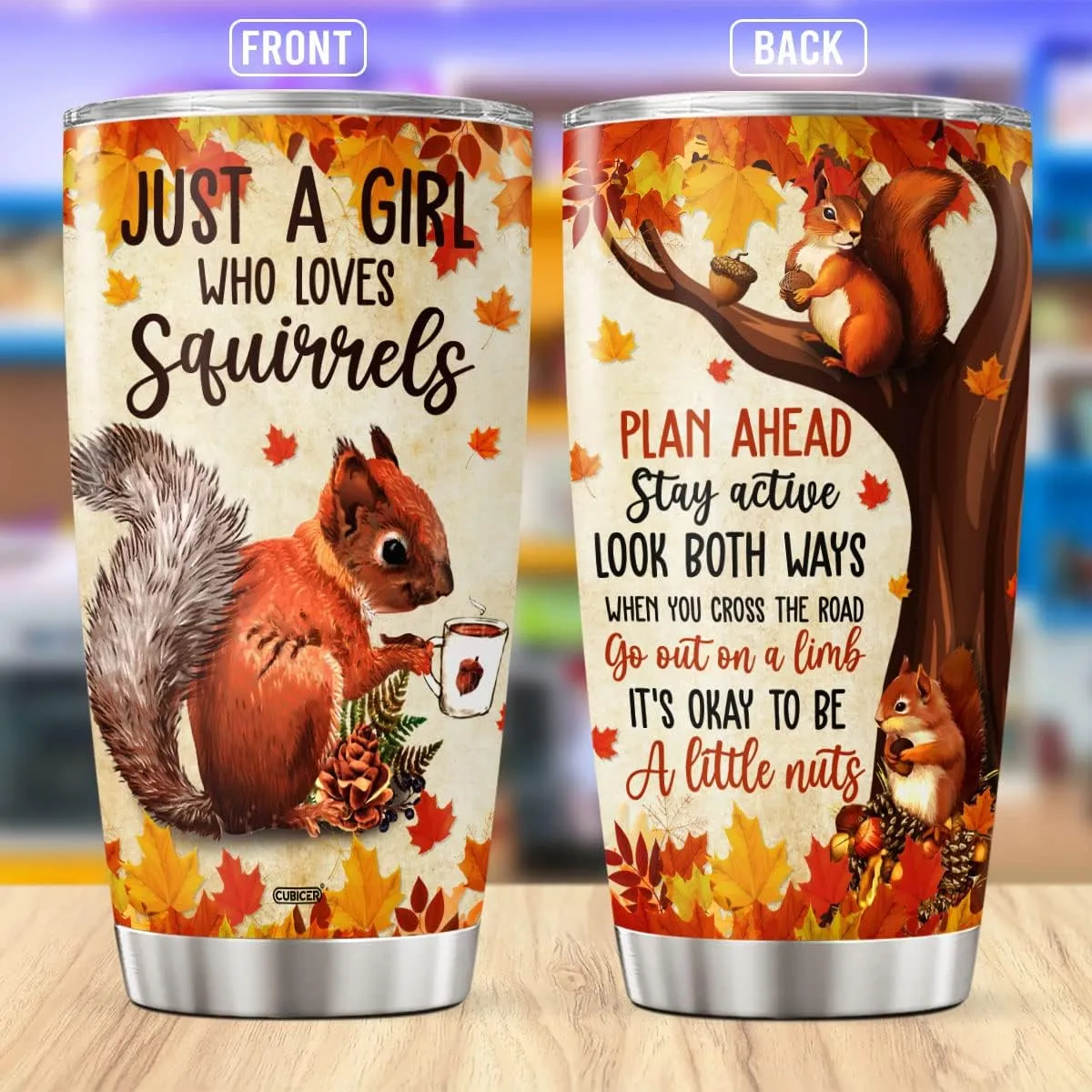 Squirrel Coffee Tumbler 20 Oz Double Walled Stainless Steel Squirrels Whisperer Mug With Lid Travel Cup Drinking Cups Gifts For Kids Birthday From Mom Dad On Christmas