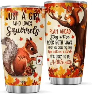 Squirrel Coffee Tumbler 20 Oz Double Walled Stainless Steel Squirrels Whisperer Mug With Lid Travel Cup Drinking Cups Gifts For Kids Birthday From Mom Dad On Christmas