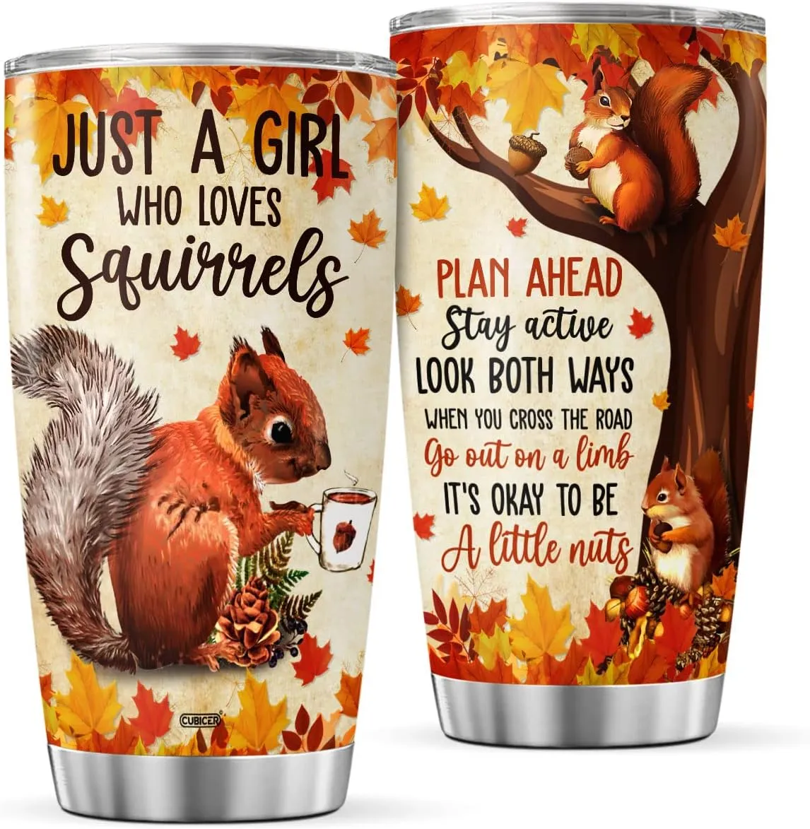 Squirrel Coffee Tumbler 20 Oz Double Walled Stainless Steel Squirrels Whisperer Mug With Lid Travel Cup Drinking Cups Gifts For Kids Birthday From Mom Dad On Christmas