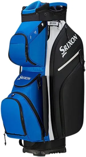 Srixon, Premium Cart Golf Bag, 14 Club Divider, 11 Zipper Pockets Including a Velour-Lined Valuable& an Insulated Coller Pocket, Score Card, Pen& Divot Holders, Cart Lock Bottom Base, Grey/Black