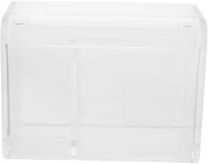 STOBAZA Elegant Acrylic Cotton Pad Container 2 Compartment Storage Box Organize Beauty Tools Travel-friendly