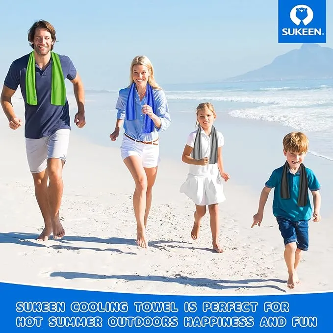 Sukeen Mini Cooling Towel(31 "x9),Kids Cooling Towel,Ice Towel,Soft Breathable Chilly Towel,Microfiber Towel for Boys and Girls Shool,Sport,Running,Camping,Fitness,Parent-Child Activities,ect.