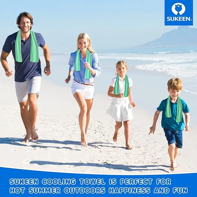 Sukeen Mini Cooling Towel(31 "x9),Kids Cooling Towel,Ice Towel,Soft Breathable Chilly Towel,Microfiber Towel for Boys and Girls Shool,Sport,Running,Camping,Fitness,Parent-Child Activities,ect.