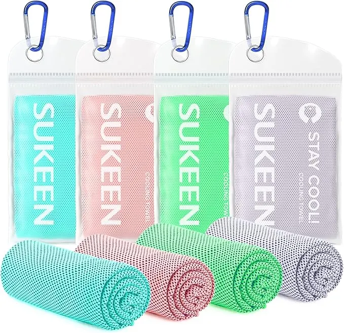 Sukeen Mini Cooling Towel(31 "x9),Kids Cooling Towel,Ice Towel,Soft Breathable Chilly Towel,Microfiber Towel for Boys and Girls Shool,Sport,Running,Camping,Fitness,Parent-Child Activities,ect.