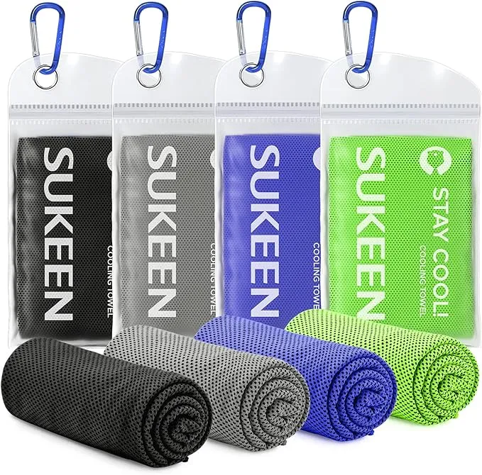 Sukeen Mini Cooling Towel(31 "x9),Kids Cooling Towel,Ice Towel,Soft Breathable Chilly Towel,Microfiber Towel for Boys and Girls Shool,Sport,Running,Camping,Fitness,Parent-Child Activities,ect.