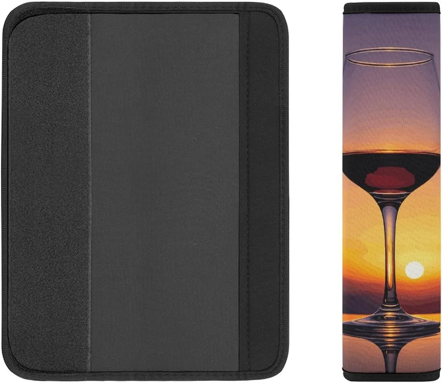 Sunset Wine Glass Auto Seat Belt Cover 1PCS Universal Car Seat Belt Shoulder Protector Pad, Protect Your Shoulders and Neck for Car Seat Belt, Shoulder Bag, Backpack