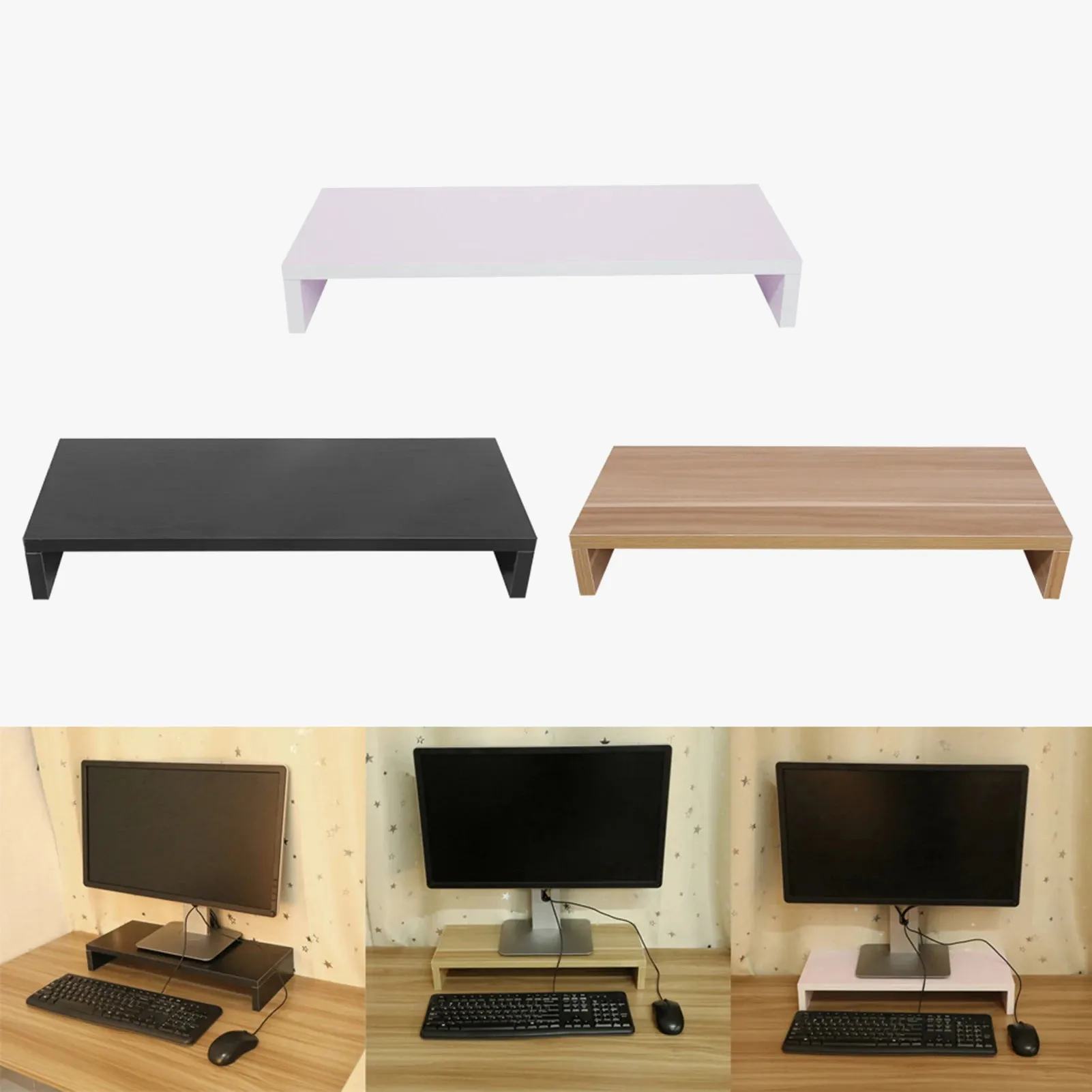 support en bois pour écran d'ordinateur et moniteur